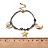 304 Stainless Steel Rhinestone Charm Bracelets for Women BJEW-Z142-03G-3