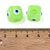 Resin Evil Eye European Beads RESI-A021-18-3