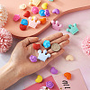 50Pcs 15 Style Food Grade Eco-Friendly Silicone Focal Beads SIL-TA0001-10-6