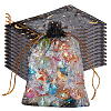 50Pcs Gold Stamping Moon & Star Organza Drawstring Gift Storage Bags OP-BBC0001-03A-02-1