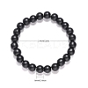 Synthetic Black Stone Beaded Stretch Bracelets B072-3-3