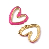 304 Stainless Steel Enamel Pendants STAS-P380-08G-03-2