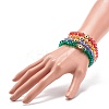 4Pcs 4 Style Glass & Rhinestone Beaded Stretch Bracelets Set for Women BJEW-JB08803-6