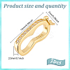 2Pcs Platinum Plated 925 Sterling Silver Rhinestone Twister Clasps FIND-GO0002-57-2