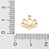 304 Stainless Steel Flower Lotus Charms LS-STAS-Z054-02G-3