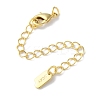 Brass Lobster Clasps & Ends with Chain KK-F880-35G-1