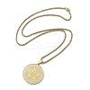 201 Stainless Steel Rhinestone Pendant Necklaces for Women NJEW-U021-01G-4