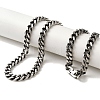 304 Stainless Steel Curb  Chain Necklaces NJEW-Q337-05A-AS-1