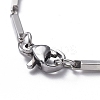 Tarnish Resistant Unisex 201 Stainless Steel Bar Link Chain Bracelets BJEW-L637-42A-P-3