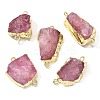 Raw Rough Natural Dyed Quartz Crystal Links Connector Charms G-K189-04LG-02-1