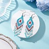 Natural Apatite Rhombus Dangle Earrings EJEW-MZ00567-02-1
