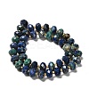 Natural Chrysocolla and Lapis Lazuli Beads Strands G-P573-A64-10x6mm-3