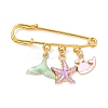 Marine Theme Pendant Alloy Enamel Brooches JEWB-BR00143-05-1