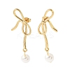 Bowkont 304 Stainless Steel Acrylic Dangle Stud Earrings EJEW-B156-02G-4