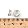 Round Ring Brass Micro Pave Clear Cubic Zirconia Beads KK-V008-16P-2