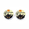 Halloween Printed Natural Wood Beads WOOD-T021-75-2