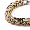 304 Stainless Steel Byzantine Chain Bracelets LS-BJEW-D026-01GP-2