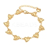 304 Stainless Steel Heart Link Chain Bracelets for Valentine's Day Gift BJEW-D359-17D-G-2