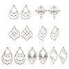 14Pcs 7 Style Stainless Steel Pendants STAS-PJ0001-46-1