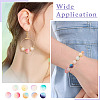 198Pcs 9 Colors Frosted Baking Paint Crackle Glass Beads with Glitter Powder DGLA-TA0001-23-8