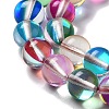 Synthetic Moonstone Beads Strands G-P528-J02-21-3