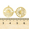 5Pcs 201 Stainless Steel Pendants STAS-M056-01A-G-3