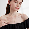 30Pcs 6 Styles Glass Pendants PALLOY-TAC0200-9