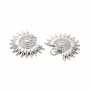 Rack Plating Brass Micro Pave Cubic Zirconia Pendants KK-K165-14P-3