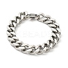 Non-Tarnish 201 Stainless Steel Curb Chain Bracelet for Men Women BJEW-H550-06B-P-1