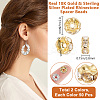 100Pcs 2 Colors Rack Plating Brass Rhinestone Spacer Beads KK-BBC0016-23B-2