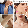 7Pcs 7 Styles October Breast Cancer Pink Awareness Ribbon Brass Enamel Pendants KK-BBC0020-36-4