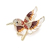 Bird Enamel Pin with Rhinestone LS-JEWB-A004-18G-B-1