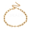 304 Stainless Steel Bowknot Link Anklets for Women AJEW-U025-02G-4