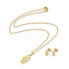 304 Stainless Steel Jewelry Set for Women LS-SJEW-F219-03G-1