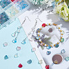160Pcs 8 Style Transparent Spray Painted Glass Beads GLAA-AR0001-50-4