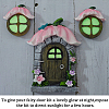 Resin Fairy Gnome Window and Door Sculpture AJEW-WH0415-95-6
