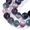 Natural Rainbow Fluorite Beads Strands G-T140-22B-4