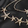 Alloy Starfish Chain Belts for Women NJEW-B120-02-2