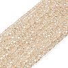Electroplate Glass Beads Strands GLAA-Q105-03T-1