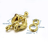 Brass Spring Ring Clasps KK-L082A-01G-3