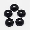 Natural Dyed & Heated Black Agate Cabochons G-F313-01-8mm-2