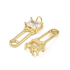 Brass Micro Pave Cubic Zirconia Pendants KK-H527-30G-2