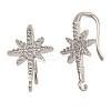 Rack Plating Brass Pave Cubic Zirconia Earring Hooks KK-O143-21P-1