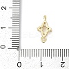 Brass Micro Pave Clear Cubic Zirconia Connector Charms KK-Z094-08G-02-3