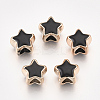 UV Plating Acrylic European Beads OACR-T005-91KC-0M-2