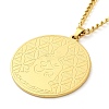 304 Stainlessa Steel Curb Chain Pendant Necklaces LS-NJEW-H034-04G-1