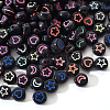 Opaque Black Acrylic Beads SACR-YW0001-21A-2