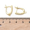Brass Micro Pave Clear Cubic Zirconia Hoop Earring Findings KK-Z143-06G-3