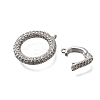 Brass Cubic Zirconia Fold Over Clasps LS-KK-Q048-11P-2