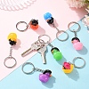 7Pcs Resin Duck Pendant Keychain KEYC-YW00225-5